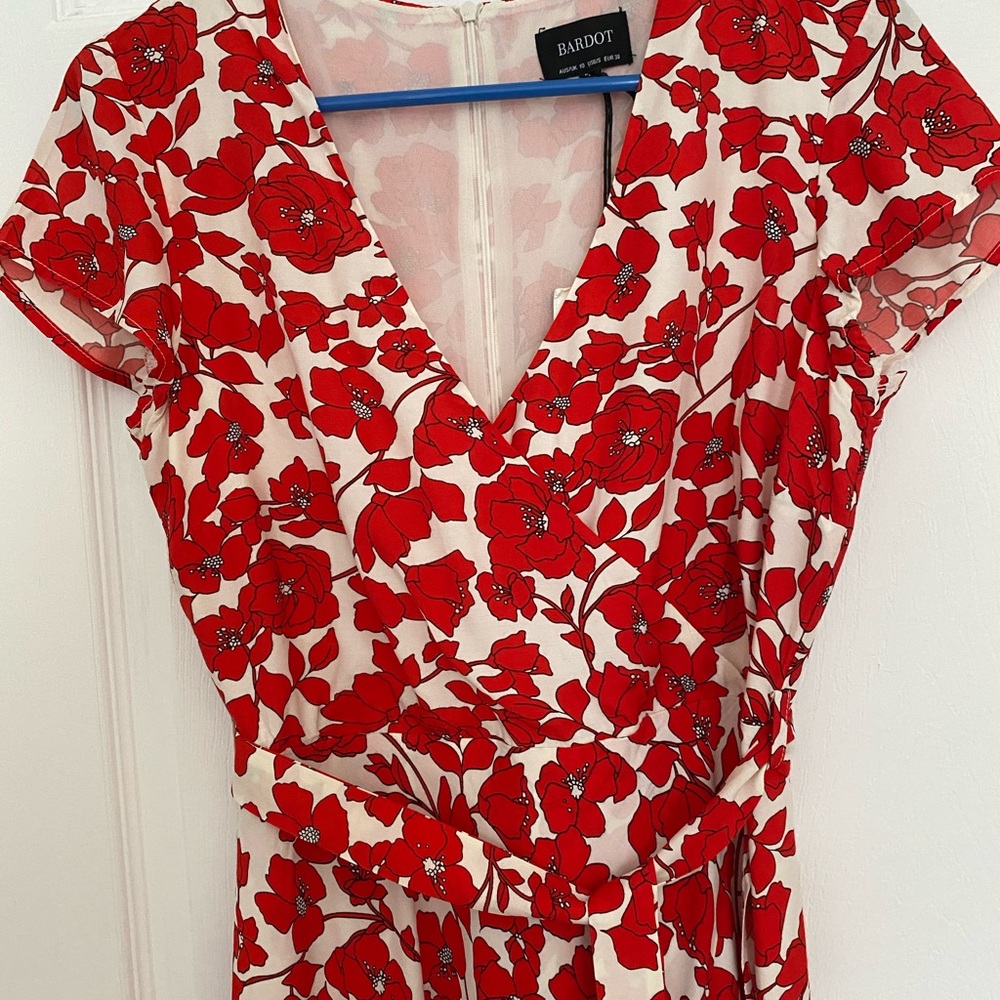 Bardot Women’s Red midi dress size 6